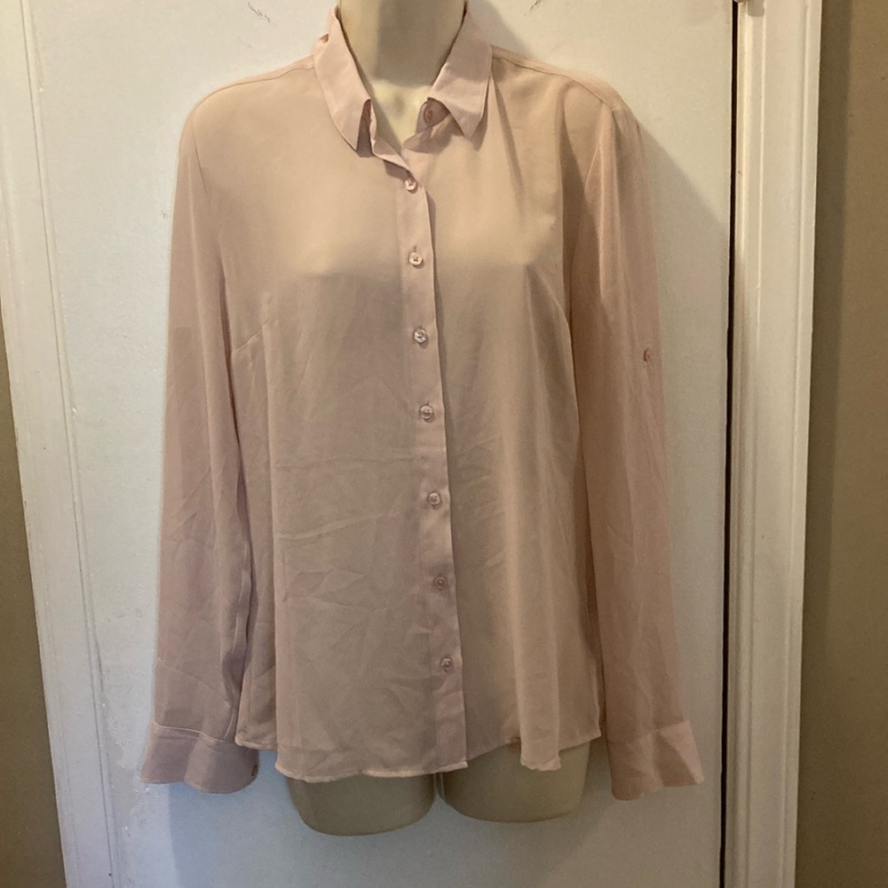 Express small Pink Long Sleeve Button Down Shirt 25-302-.3